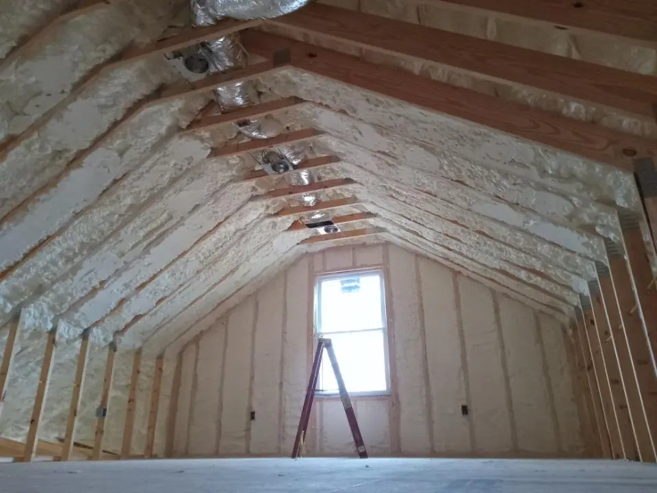 Spray foam roofing application for Crawl Space Insulation project in Big Stone Gap